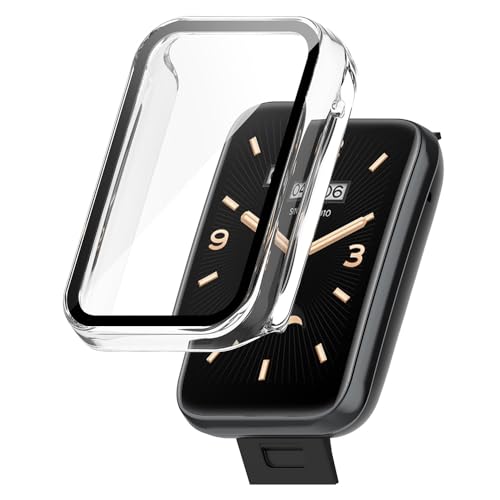 Funda para Xiaomi Smart Band 7 Pro, Duro PC Case con Vidrio Protectora de Pantalla, Anti-arañazos, Anti-Polvo, Cover Carcasa para Xiaomi Mi Band 7 Pro