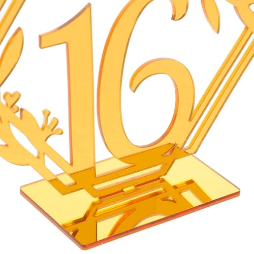 Numéros de table 1-20 acrylique et doré pour réception