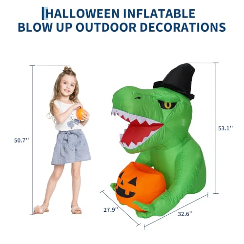 Garvee 4.5FT Halloween Inflatables Dinosaur Trunk or Treat Car Decorations - image 2