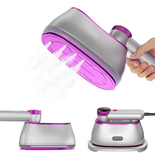 Steamer Dampfglätter 1200W Tragbar Hand Dampfbürste mit 180ML Steamer Wassertank Dampfbürste 2 in1 Kleidung Dampfbügeleisen für Reisen, Zuhause und Büro