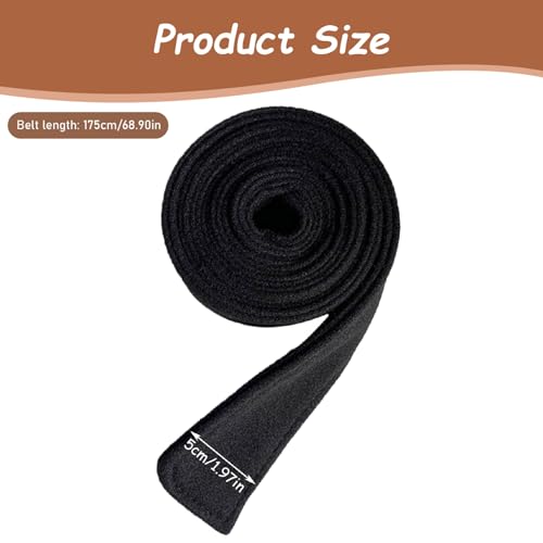 Trench Coat Belt Replacement, 69" Long Coat Belt, Decorative Trench with Buckle Simple Style Robe Replacement Black Overcoat Woolen for Adult2