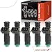 A-Premium Set of 5 Fuel Injectors Compatible with Volkswagen Jetta 2005-2006, Beetle 2006-2007, 2.5L