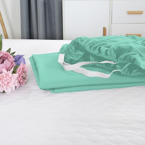 Elegant Comfort 1500 Premium Hotel Quality 18-21 Inches Deep - Extra Deep Pocket Single Fitted Sheet for High Mattress, Luxury and Softest, Smart Pocket - Wrinkle Free, California King, Paradise Teal - image 5