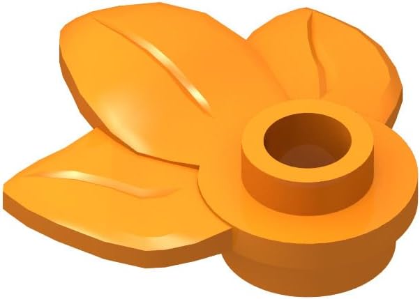 Classic Green Plant Plate Bulk, Round 1x1 with 3 Leaves 500 Piece, Compatible with Lego Parts and Brick Pieces: 1x1 Green (Color: Green)