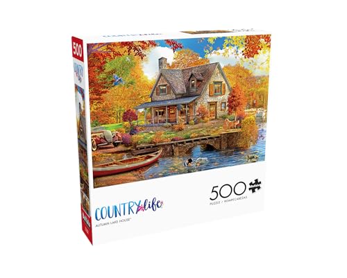 Buffalo Games 33263 Angelo Bonito - Autumn Lake House - 500 Piece Jigsaw Puzzle thumb #2