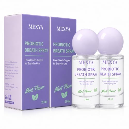 MEXYA Probiotic Breath Spray for Bad Breath 2-Pack Alcohol-Free