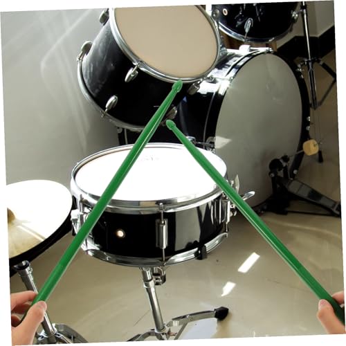 Baquetas profesionales de doble punta de fieltro y nylon verde oscuro miniatura 7