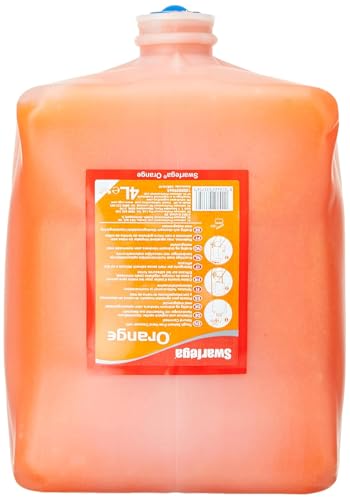 Image of Parts Panel Swarfega Orange 4L Industrial Hand Cleaner Cartridge | Extra-Large Solvent-Free Formula with Natural Scrub | Removes Oil, Grease, Paint, Ink & Grime | Skin-Friendly & Effective