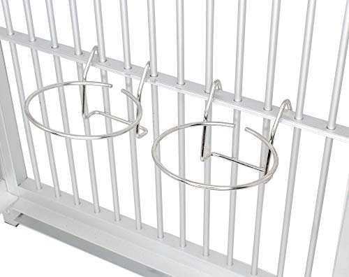 2050 Pk2 5oz Stainless Steel Hook Cup Bonka Bird Toys Durable Sturdy Reflective Liquid Water Budgie Parrot Parrotlet - Image 4