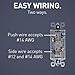 Legrand radiant TM873WCC10 15 Amp Rocker Wall Switch, 3-Way Decorator Light Switches, White (1 Count)