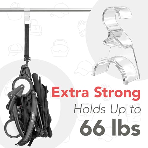 Wiosi HANGER3 Premium Clear Purse Hanger Closet Set Of 12 - Durable Acrylic Organizers And Storage Bag Hanger thumb #4