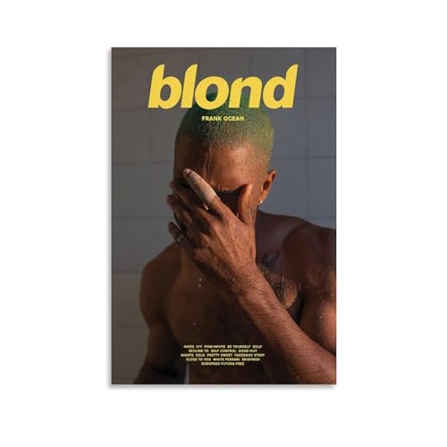 WLLKIY Póster de Frank Ocean Blond Music Album Cover - Cuadro Decorativo Lienzo para Pared - Imagen Artística Moderna para Decoración de Dormitorio Familiar - 12 x 18 Pulgadas (30 x 45 cm)