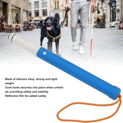 Canne blanche de marche portable pour personnes aveugles - 2