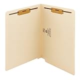 Smead WaterShed/CutLess End Tab Fastener File Folder, Reinforced Straight-Cut Tab, 2 Fasteners,...