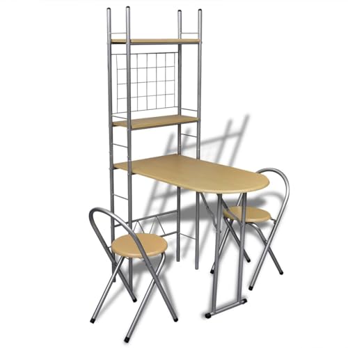 ZEYUAN Jeu de Bar Petit-déjeuner Pliable avec 2 chaises,Chaise Gaming,Chaise Bureau,Fauteuil De...