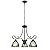 Chloe Lighting Liaison Victorian-Style 3-Light Antique Dark Bronze Finish Mini Chandelier 25" Wide