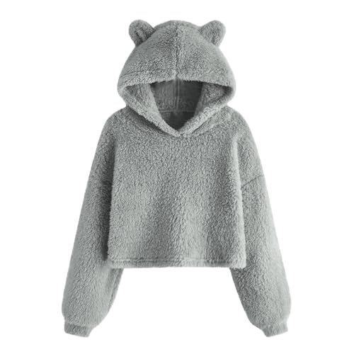 XINYUNZU Mädchen Hoodie Plüsch Fleece Kapuzenpullover Kuschelig...