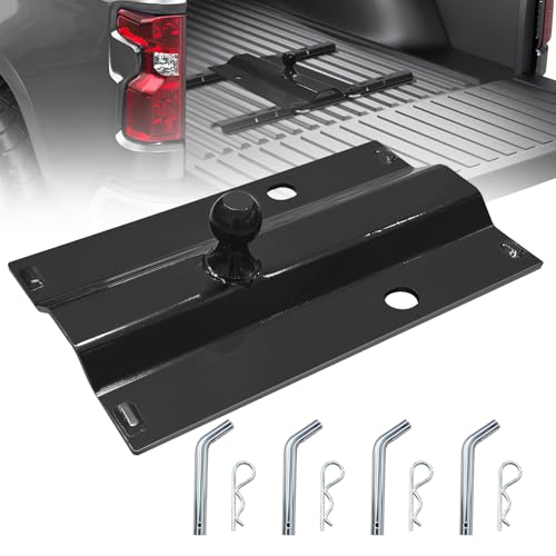 Universal Gooseneck Ball Plate Compatible with All Standard 5th Wheel Rails Fits Industry-Standard Rails 30 000 lbs 2-5/16-Inch Ball