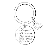 YUANSI Regalo de San Valentín para marido esposa novio novia él ella, regalo llavero pareja mujer hombre regalo para aniversario regalos cumpleaños para parejas, plateado, L