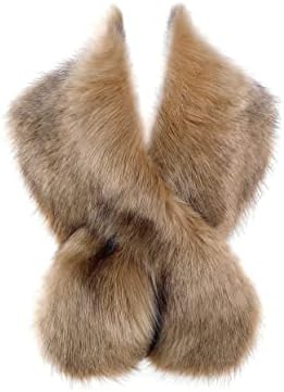BABEYOND Women's Faux Fur Shawl Party Faux Fur Collar Fur Wraps for Winter Bridal Wedding Cover Up