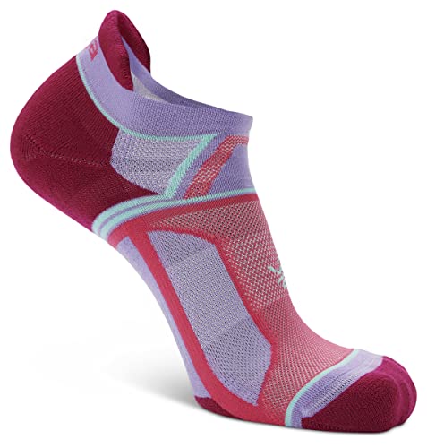 Balega Hidden Contour Upcycled Impact Resistance / Cushioning Performance No Show Athletic Running Socks for Men and Women (1 Pair) Lavender/Pinkberry, Small4