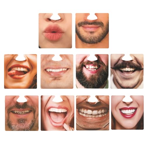 kobeIeen Pack of 10 Party and Cup Mat Set Versatile Set Face Covers Cup Mats Cup Paper for Cups