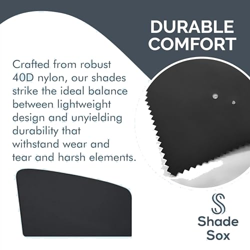 SHADESOX Car Side Window Sunshade (2-Pack) | Window Shade for Baby in Car | Universal Fit for 99% of Cars & Mid Size SUVs | Rear Car Window Shades for Kids and Children | Sun Blocker Window Screens