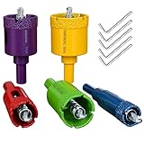 ダイヤモンドホールソー センタードリル付きコアビット 陶器 穴あけ タイル用ドリル 磁器 大理石 セラミック用 切削 工具 スプリングデザイン（16mm、20mm、25mm、32mm、35mm)
