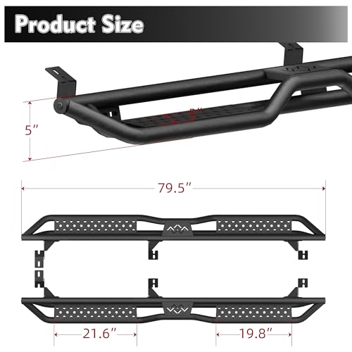 Estribos para Toyota Tacoma 2005-2023, diseño dos peldaños miniatura 3
