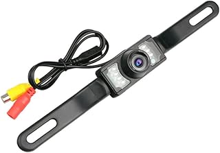 Car License Plate Backup Camera Rear View Camera IP66 Waterproof Reverse Camera HD Night Vision 120° Wide View Angle CMOS Cam for Universal Car Reversing Camera Parking System