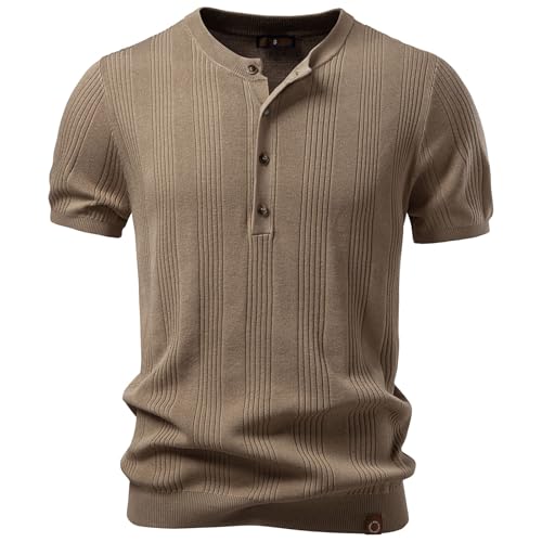 T-shirt en tricot pour homme à manches courtes confortable