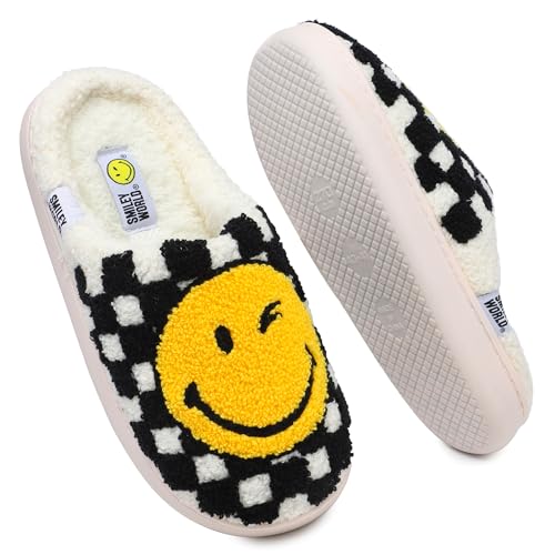 Chaussons SMILEYWORLD enfants pantoufles en peluche d'hiver chaudes et antidérapantes