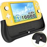 NEWDERY External Battery Station for Nintendo Switch Lite, 10400mAh Backup Portable Charger Case Support PD Quick Charging 2 Extra Game Card Slots Adjustable Kickstand for Switch Lite Battery Pack