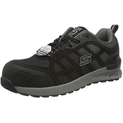 Calzado De Seguridad Skechers Skechers Bulklin Lyndale, Zapatos de Trabajo Mujer, Negro (Black Textile/Synthetic W/Gray Trim), 38 EU
