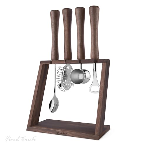 Ensemble d'outils de bar Final Touch complet avec passoire doseur et support - 2