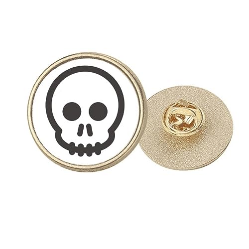 Squelette Chat Broche en métal doré rond taille M pour customiser vos vêtements