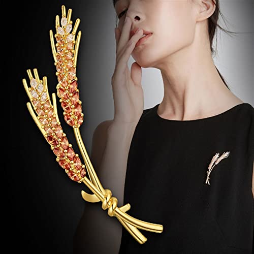 Collier décorations bijoux broche pour femme spike pin or - 3