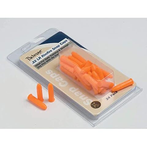 Pachmayr 03200 22 Lr Plastic Safety Snap Caps (24) Pack, Orange, one Size Cover