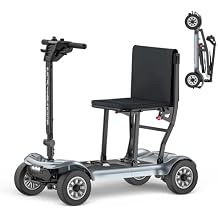 [2026 Upgraded] PAISEEC D3 Pro 35 lbs Lightweight Mobility Scooter for Seniors, Light Weight Mobility Scooter with 2 Batteries, Long Range, Airline Approved, Foldable Mobility Scooter Silvery