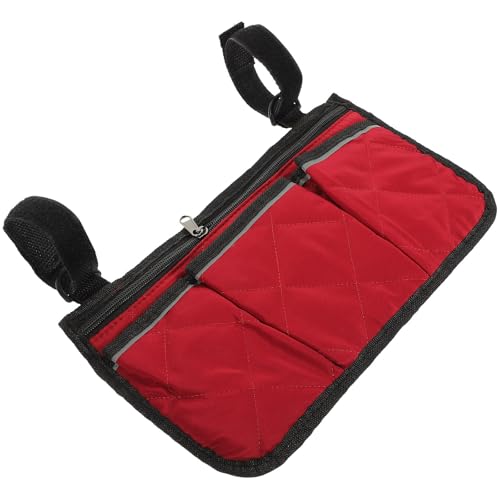 FENICAL Bolsa Lateral Colgante Resistente y Compacta para Silla de Ruedas y Cochecito 3 Bolsillos Hecha de Poliéster Pongee y Algodón PP para Adultos