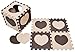 Produktbild Happykiddoos Puzzlespielmatte 10 Foam Matte. Spielmatte Schaumstoff Verriegelung Puzzle Kinderteppich. Jede Matte hat eine Größe von 30x30cm und ist 1 cm dick (Herz, Braun/Beige)
