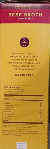 Savory Choice Beef Broth Concentrate - 4.5 Liter (1.19 Gallons) - 20x Concent...