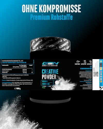 GEN GERMAN ELITE NUTRITION Creatin Monohydrat Pulver - 1 kg / 1000 g – Ansicht 5