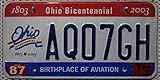 Ohio Nummernschild, USA Autoschild, US License Plate, Metallschild KFZ Kennzeichen