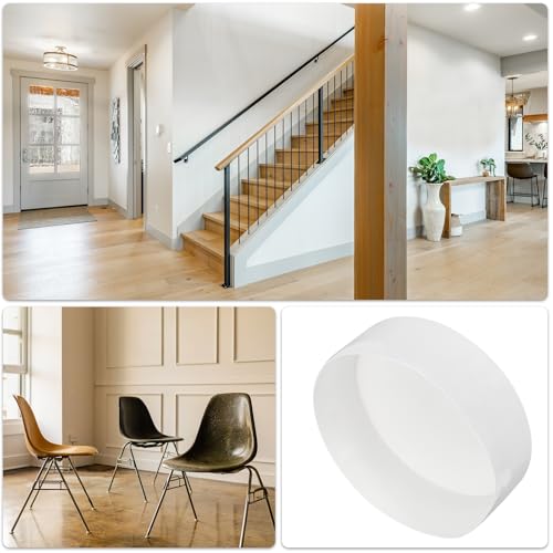 Image of uxcell 2pcs Rubber End Caps 200mm(7 7 /8 inch Inch) ID x 80mm(3 1 /8 Inch) H Vinyl Round Tube Bolt Cap Cover Screw Thread Protectors White