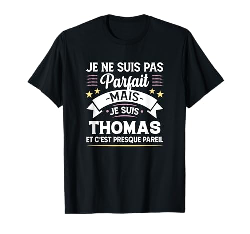 Photo de Idée Cadeau Personnalisé Prénom Thomas Humour Homme T-Shirt