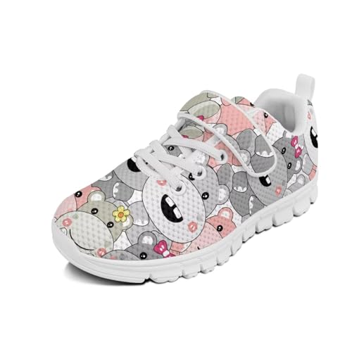 Forchrinse Happy Penguin Sneakers for Boys Girls Kids Tennis Sport Shoes Fashion Hook & Loop Animal Sneakers for Toddler Non Slip Athletic Running Walking Shoes Lightweight