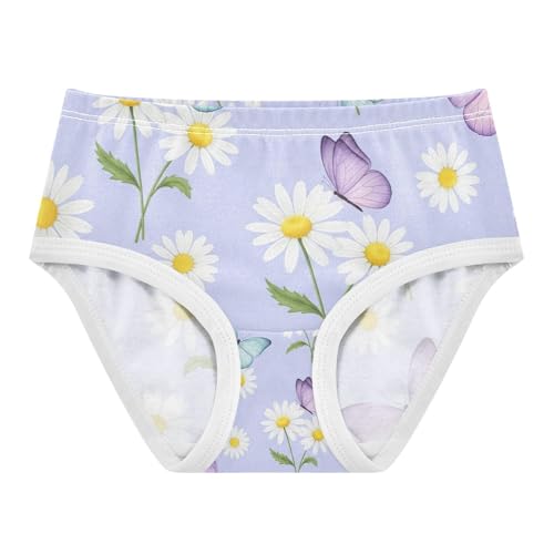 Butterflies Pastel Purple Toddler Girl Undies, Cotton Underwear Girls, 2T–8 Years