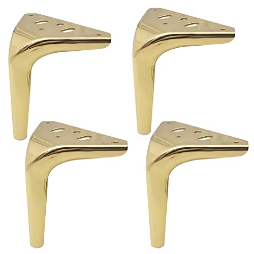Eidoct 4 Pcs Furniture Legs, Metal Furniture Sofa Legs, Modern Table Legs Metal Triangle Furniture Feet