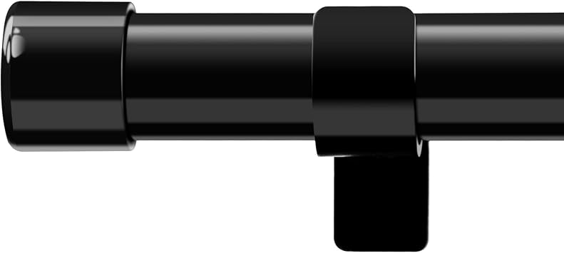Black Curtain Rods for Windows 66 to 120, 1 Inch Heavy Duty Metal Drapery Rod, Extra Wide Window Curtain Rods with Brackets for Sliding Glass Doors, Patio, Porch, Pergola, Farmhouse, Bedroom